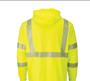 Veste de travail haute visibilité pour homme, orange, vêtements de sécurité réfléchissants, matière coton/polyester, manches longues, certifiée CE, séchage rapide - Product Image 4