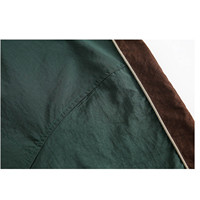Veste de survêtement homme color block à col montant et fermeture éclair intégrale, coupe-vent vintage, logo personnalisé, légère, pour le sport et les activités de plein air