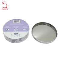 Boîte en métal ronde personnalisée pour empreintes de mains ou de pieds de bébé, boîte à biscuits, emballage cadeau en métal, boîte commémorative pour le premier mois du bébé