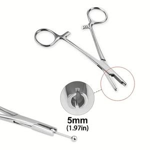 Pince à boule en acier inoxydable pour élimination de piercing, outil de retrait d'ancrage dermique, pince à vis à boule, instrument chirurgical approuvé CE, meilleur prix - Product Image 5
