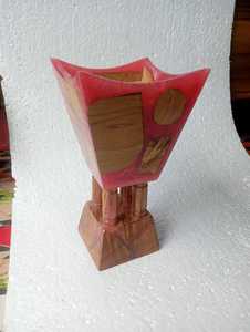 Grands bols à pâte rustiques en bois d'acacia naturel, faits à la main, étanches et polis, pour la décoration de fêtes - Product Image 6