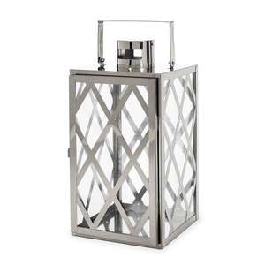 Luxury Wedding Metal <b>Lantern</b> <b>Set</b> Of 2 Hanging Iron <b>Lantern</b> Square Glass Candle <b>Lantern</b> With Handle - Product Image 3