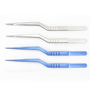 Premium Quality Ear Wax <b>Removal</b> Tweezers Set Blue Coated Gun Shaped Forceps Curved Ear Cleaning Professional <b>Tool</b> - Product Image 2