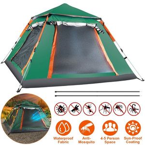 Carpa de Camping Portátil para 4-5 Personas, Instalación Instantánea, Carpa Familiar con 2 Mosquiteras y Ventanas para Senderismo y Excursionismo - Product Image 2