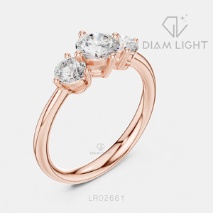 Bague de mariage en or blanc 14 carats avec diamant de laboratoire certifié IGI, taille ronde 0,67 carat, bijoux fins - Product Image 6