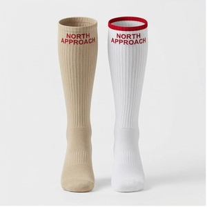 Crew <b>Socks</b> Geometric Pattern Blue Breathable <b>Running</b> <b>Socks</b> for Adults Spring Season - Product Image 1