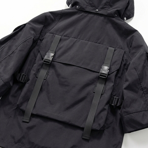 เสื้อแจ็คเก็ตมีฮู้ดสีดำแบบยุทธวิธี |   เสื้อแจ็คเก็ตเทคหลายกระเป๋าพร้อมสายรัดแบบหัวเข็มขัด |   เสื้อแจ็คเก็ตสตรีทแวร์ตัวใหญ่ |   ผู้ผลิต OEM ตามสั่ง - Product Image 6