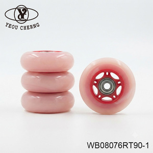 76x24mm Low Noise PU Replacement <b>Wheels</b> for Luggage and Carry-On Suitcase Rollers - Product Image 3