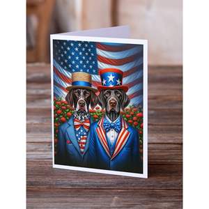 All American Whimsical A7 German Shorthaired Pointer Greeting Cards Pack 8 Blank Note Cards with Envelopes 5x7 Size - Product Image 2