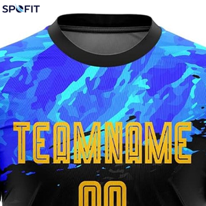 OEM/ODM Wholesale Sublimated Crew Neck Short Sleeve Soccer Jersey Custom <b>Name</b> Number Team Uniforms 100% Polyester Soccer Jersey - Product Image 3