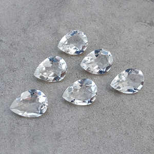 Cristal de Cuarzo Natural, Corte Facetado en Forma de Pera, Calibrado, Calidad AAA+, para Joyería - Product Image 2