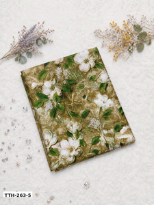 Tissu en polyester imprimé floral, largeur 58/60 pouces, poids moyen, tissé, textile d'ameublement TTH-263-1 - Product Image 5