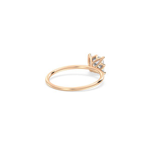 REYES Princess Cut 0.9 Carat Moissanite Single Stone Solitaire <b>Ring</b> in 925 Sterling Silver Rose Gold Plated Wholesale Jewelry - Product Image 4
