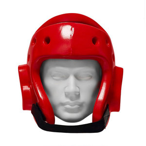 Red <b>Boxing</b> Head Guard PU Leather Protective Gear for Adults Unisex Universal Use - Product Image 1