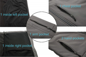 Chaquetas Soft Shell para Hombre, Chaqueta Impermeable con Forro Polar Cálido - Product Image 5