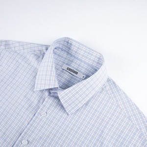 Camisas Casuales de Manga Corta para Hombre, Corte Slim Fit, Juveniles, con Rayas de Burbujas, Tela Popelina, Cierre de Botones, Bolsillos, Transpirables - Product Image 3