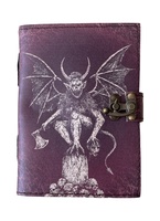 Dragon Imprimé Couverture Horreur Homme Avec Sort Vierge Livre d'Ombre Journal Avec Serrure Vintage Fait Main 100% Carnet en Cuir Véritable
