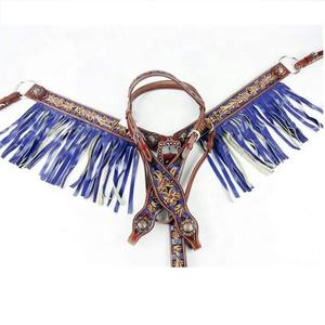 Plastron design et stalle de tête Western Horse Headstall and Breastplate Tack Set Western Horse Tack Set - Product Image 5
