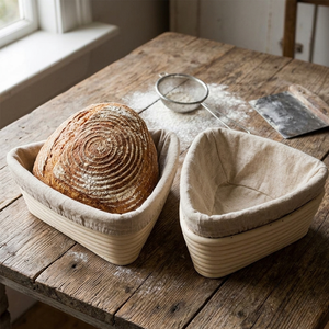 Triangular Rattan <b>Bread</b> Proofing <b>Basket</b> Natural Cane Dough Fermenting <b>Basket</b> Reusable for <b>Bread</b> Proofing - Product Image 6