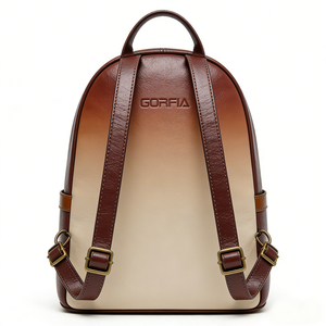 Women's Designer Waterproof PU Leather Laptop <b>Backpack</b> Customize Your Brand Print Zipper Closure Polyester Lining Fashion Trend - Product Image 5