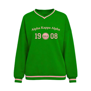 Sweat-shirt Alpha Kapa Alpha Sorority, pull décontracté en coton pour femme, col rond, style universitaire, surdimensionné, jersey brodé, pull de qualité supérieure - Product Image 1