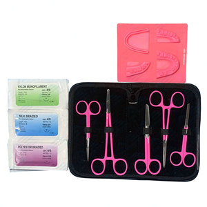 Stainless Steel Manual Suture <b>Practice</b> Kit Hospital Use Medical Instruments Students Premium Skin <b>Pad</b> Multiple Wounds Complete - Product Image 1