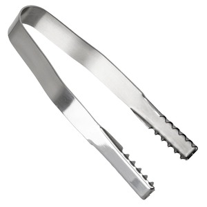Pince à glaçons en acier inoxydable de qualité supérieure, outil de service de boissons contemporain, accessoire élégant pour bar et hôtellerie - Product Image 1