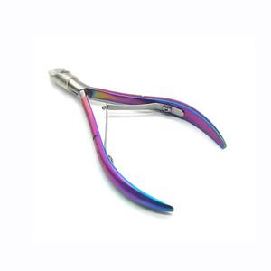 Cortador de cutículas de acero inoxidable de titanio arcoíris, cortaúñas de la mejor calidad, recortador de uñas de los pies, pedicura, removedor de piel - Product Image 3