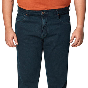 กางเกงยีนส์ทรงตรงผู้ชายไซส์ใหญ่ ผ้าเดนิมแท้ 100% ระบายอากาศได้ดี แห้งเร็ว สีพื้นเรียบ รับผลิตตามแบบ OEM/ODM ราคาขายส่ง - Product Image 6