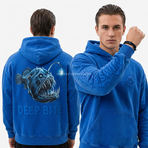 Sweat à capuche graphique Champion Gladiator gris délavé à l'acide, 350 GSM, coupe oversize, streetwear, effet vieilli, pour marque privée - Product Image 5