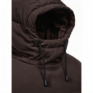 <b>Men</b> <b>Hooded</b> Winter Puffer <b>Coat</b> Quilted Warm Insulated Jacket Outdoor Casual Apparel Custom Manufacturing - Product Image 5