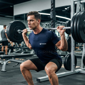 Camiseta de gimnasio de material ligero y elástico diseñada para entrenamiento físico, ejercicio en el gimnasio, correr y uso en un estilo de vida activo. - Product Image 4