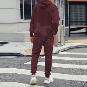 Chándal Informal con Capucha para Hombre, Tejido Transpirable, Color Sólido, para Entrenamiento en el Gimnasio, Correr y Uso Diario - Product Image 4