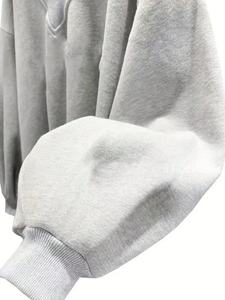 Sudadera Casual para Hombre, Cuello en V, Corte Regular, Mezcla de Poliéster/Algodón, Otoño, con Mangas Caídas - Product Image 3