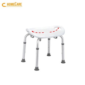 Chaise de douche en aluminium blanc pour désactiver - Product Image 2