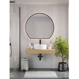 Miroir mural rond moderne à LED avec interrupteur tactile, garantie de 2 ans, support technique en ligne. - Product Image 2