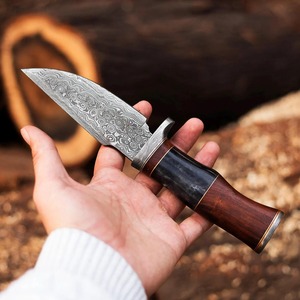 Custom Handmade Damascus Steel Full Tang Skinner Hunting <b>Knife</b> Outdoor Multifunction <b>Knife</b> With Rosewood & <b>Bone</b> <b>Handle</b> - Product Image 6