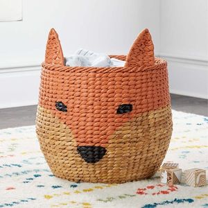 Cesta de Almacenamiento Tejida a Mano con Forma de Animal de Jacinto de Agua para Habitación Infantil, Organizador de Juguetes, Contenedor Decorativo Ecológico Tejido en Vietnam - Product Image 1