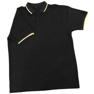 Polo pour homme en piqué 100% coton de haute qualité avec col et poignets bordés, coupe ajustée personnalisée - Product Image 1