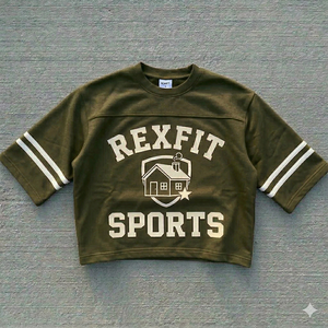 Camiseta Oversize Negra con Lavado Ácido REXFIT SPORTS para Hombre, Algodón, Estilo Urbano, Cuello Redondo, Camiseta con Estampado Personalizado - Product Image 6