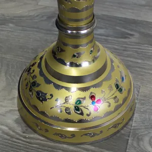 Handmade Brass <b>Tabletop</b> Vase with Traditional Floral Design for Interior Decoration - Product Image 5