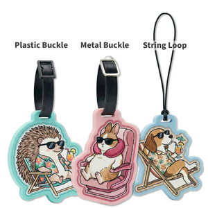 Accesorios de Viaje Únicos, Etiquetas de Equipaje de Silicona Suave Personalizables, Etiqueta con Nombre con Estampado Creativo de Animales para Maleta - Product Image 5