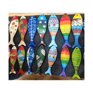 ชุดงานฝีมือ DIY รูปปลาไม้ยังไม่เสร็จสมบูรณ์ สำหรับงานระบายสีสร้างสรรค์ และตกแต่งบ้าน วัสดุไม้เนื้อแข็ง ปลอดภัย ขายดี - Product Image 1