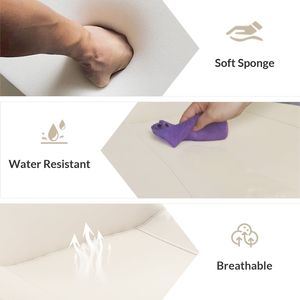 Set di Sedie da Pranzo Moderne in Pelle PU Beige con Gambe in Metallo per Cucina, Ristorante, Soggiorno e Sala Riunioni - Product Image 4