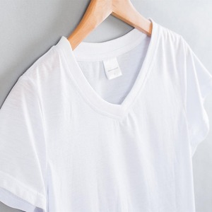 Camisetas de algodón casuales para mujer, diseño personalizado OEM, ropa a granel, moda oversize, blusas blancas lisas para estampado térmico - Product Image 5