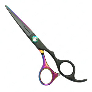 Ciseaux de coiffure professionnels Blackbow 5.5 en acier 440C – Instruments de coupe de cheveux de qualité supérieure - Product Image 1
