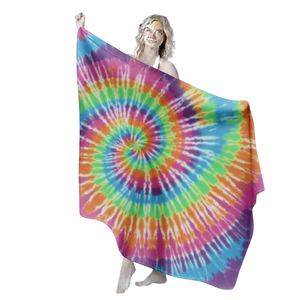 Écharpe de hanche en voile de soie/coton 210x110cm pour la danse orientale, faite à la main, tie-dye, durable, accessoire d'entraînement et de spectacle pour femme - Product Image 3