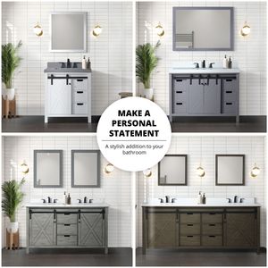 Mueble de Baño Doble Blanco con Encimera de Cuarzo Gris de 60 Pulgadas Ancho x 22 pulgadas Muebles de Baño D - Product Image 6