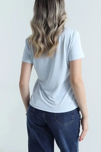 เสื้อไหมพรมแขนยาวคอปกแบบสั่งทำพิเศษสีฟ้าอ่อนสำหรับผู้หญิงไซส์ใหญ่ Ever Glow Adults Plus Size ผลิตจากโพลีเอสเตอร์/คอตตอน เป็นมิตรต่อสิ่งแวดล้อม - Product Image 2
