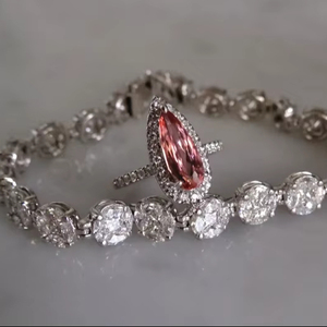 Anillo de Moda Unisex de Plata 925 con Baño de Rodio en Color Blanco y Verde Arcoíris, con Diamante Moissanita, Estilo Hip Hop, para Boda o Compromiso, Ovalado - Product Image 1